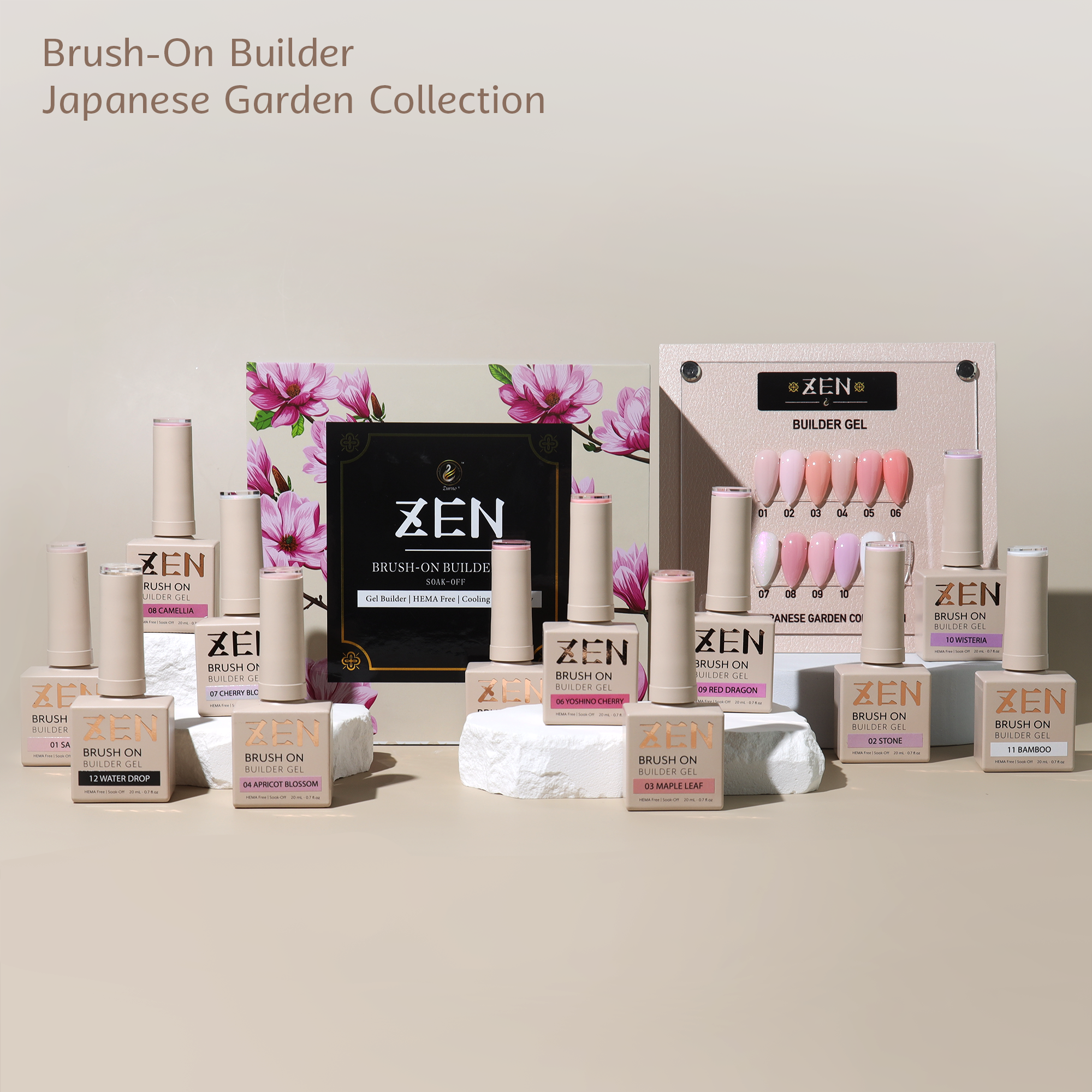 KaZEN | Brush-on Builder Gel - 12 Colors