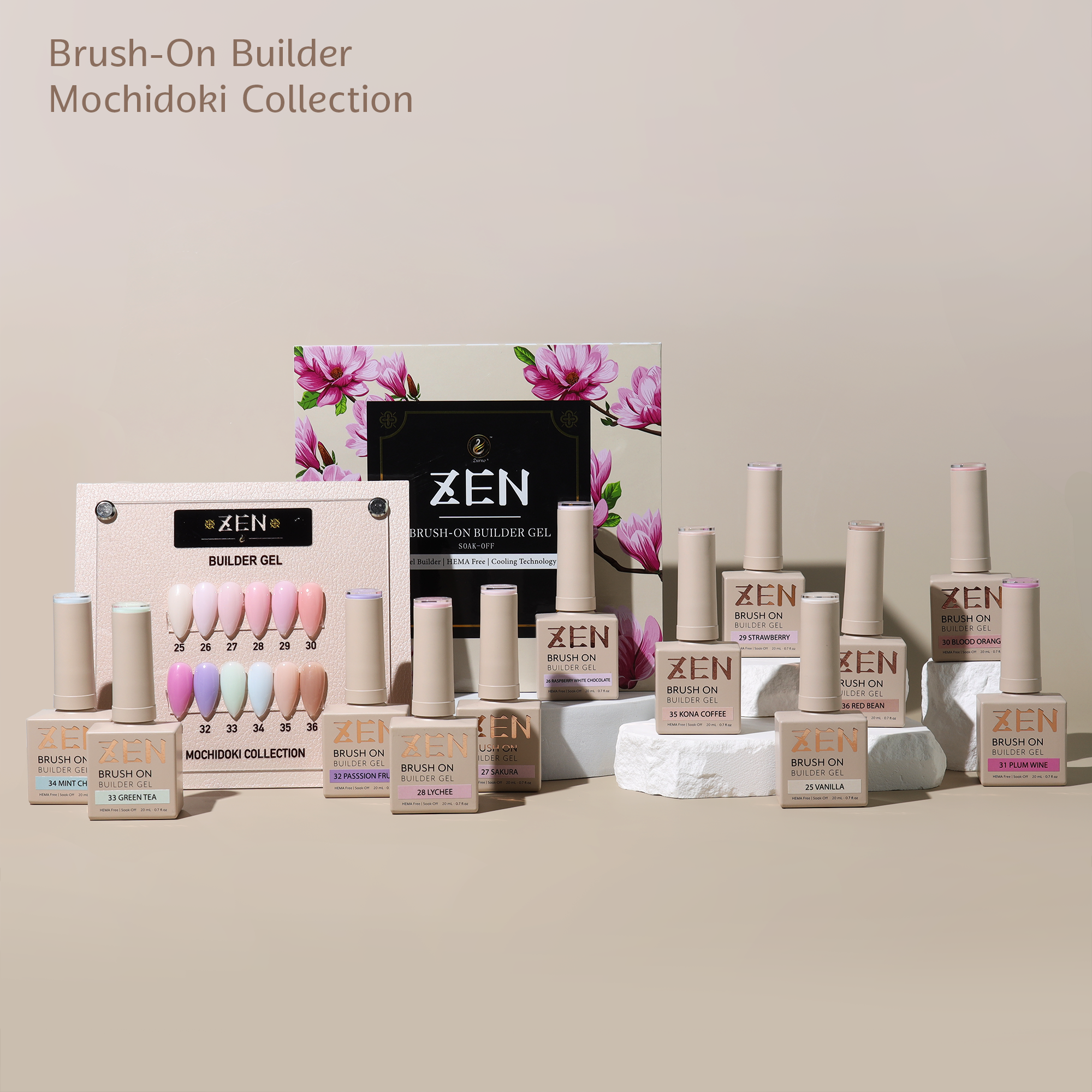 KaZEN | Brush-on Builder Gel - 12 Colors