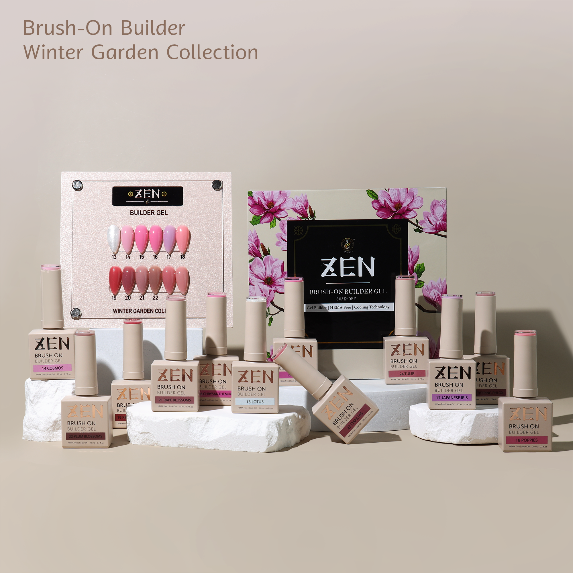 KaZEN | Brush-on Builder Gel - 12 Colors